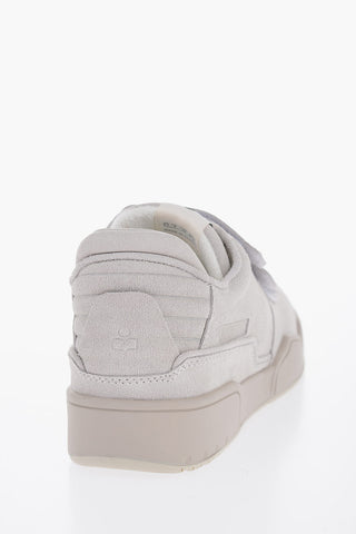 Sneakers Low-Top In Pelle Scamosciata Con Chiusura Strap