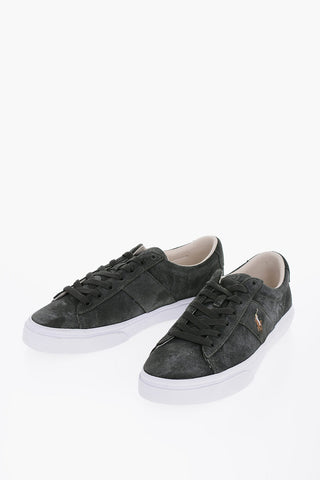 Sneakers Low-Top In Pelle Scamosciata Con Ricamo