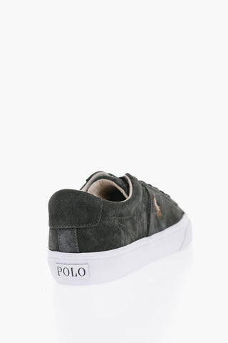Sneakers Low-Top In Pelle Scamosciata Con Ricamo