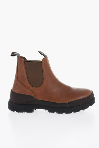 Hammered Leather Chelsea Boots