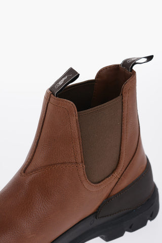 Hammered Leather Chelsea Boots