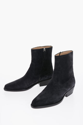 Pointed Suede Leather Boots