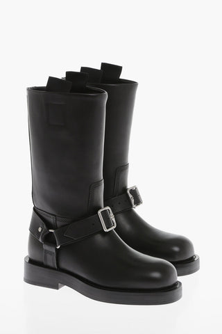 Leather BIKER Mid Boots