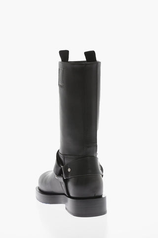 Leather BIKER Mid Boots