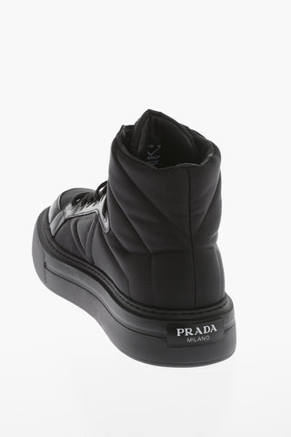 High-Top Sneakers With leather Details