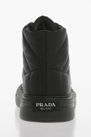 High-Top Sneakers With leather Details