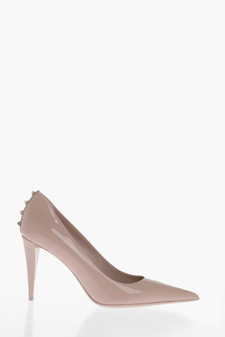 Patent Leather Pumps With Studded Detail