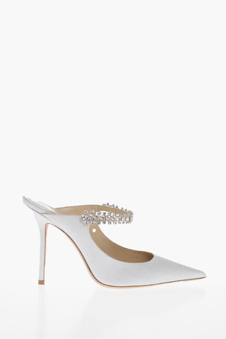 Gilleted SANDY Mules With Rhinestone Details Heel 11 cm