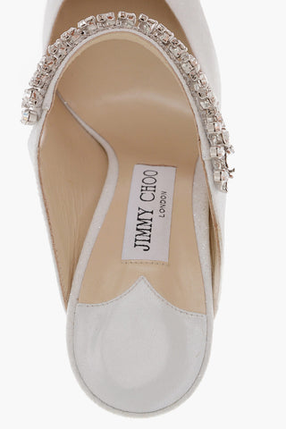 Gilleted SANDY Mules With Rhinestone Details Heel 11 cm