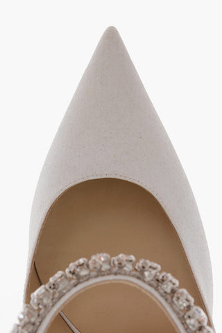Gilleted SANDY Mules With Rhinestone Details Heel 11 cm