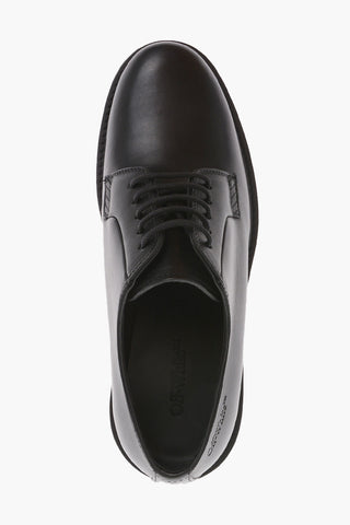 Leather MILITARY Derby Shoes With Embossed Soles