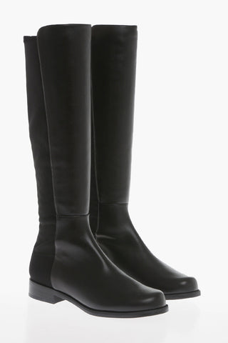 Fabric and Leather HALFNHALF Pull-On Boots