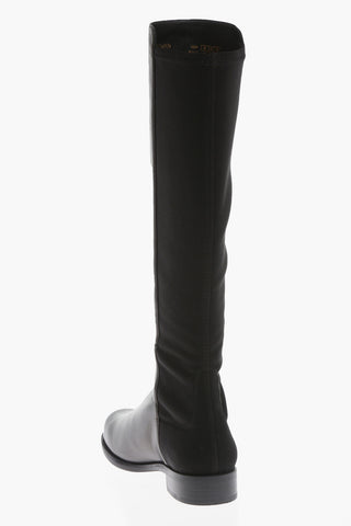 Fabric and Leather HALFNHALF Pull-On Boots