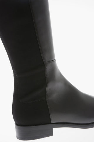 Fabric and Leather HALFNHALF Pull-On Boots