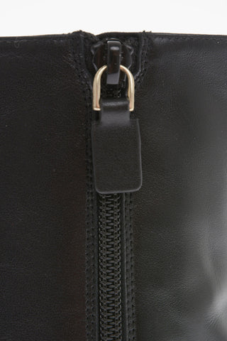 Inner Zip VIDA Leather Booties 10cm