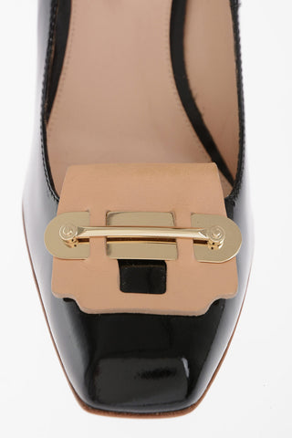 Leather Pumps With Clamp