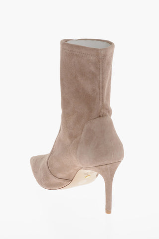 Suede CASHMERE Pull-On Booties 8cm