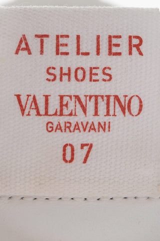 ATELIER Leather Mid-Top Sneakers With Logo Print