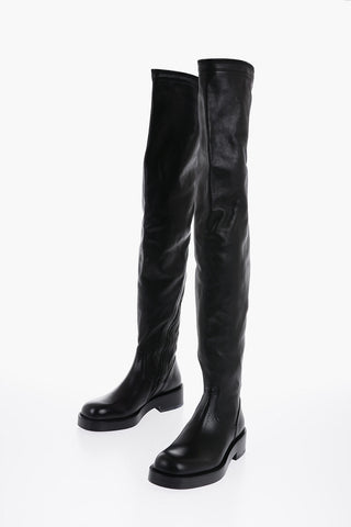 Leather NICKY High Boots with Zip Detailing