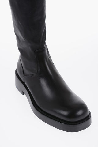 Leather NICKY High Boots with Zip Detailing