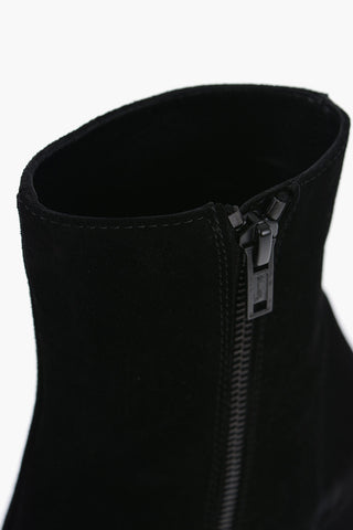 Suede LISA Ankle Boots with Curved Heel 9cm