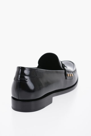 Brushed Leather Penny Loafers