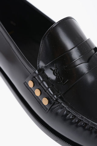 Brushed Leather Penny Loafers