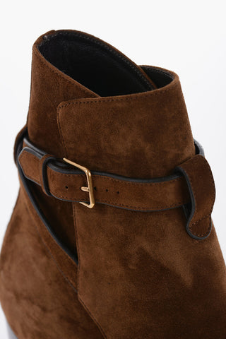 Suede Leather WYATT Boots With Buckle Detail