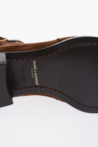 Suede Leather WYATT Boots With Buckle Detail