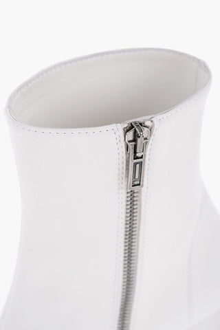 Leather LISA Ankle Boots with Curved Heel 9cm