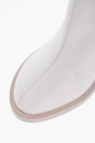 Leather LISA Ankle Boots with Curved Heel 9cm