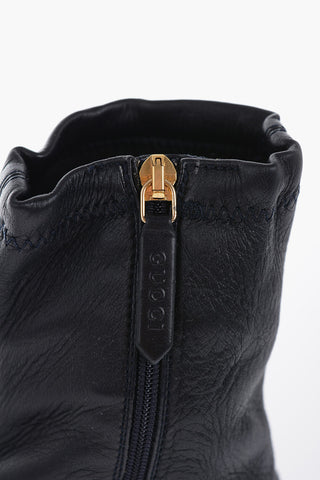 Stiefel mit Detail aus Echsenleder