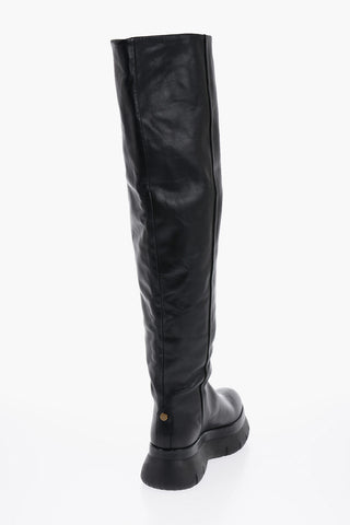 Over-the-Knee MALYX Leather Boots with Chunky Sole