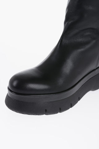 Over-the-Knee MALYX Leather Boots with Chunky Sole
