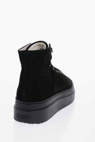 Suede AUSTIN High-top Sneakers with Printed Logo