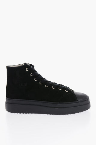 Suede AUSTIN High-top Sneakers with Printed Logo