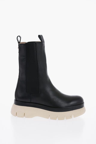 Leather MECILLE Chelsea Booties with Chulky Sole