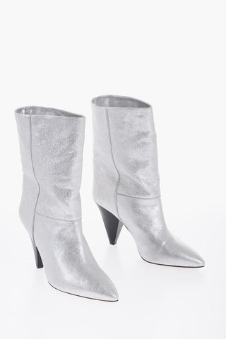 Stivaletti Texani LOCKY in Pelle Lamè 9cm