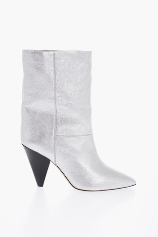 Stivaletti Texani LOCKY in Pelle Lamè 9cm