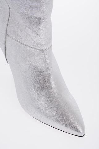 Stivaletti Texani LOCKY in Pelle Lamè 9cm