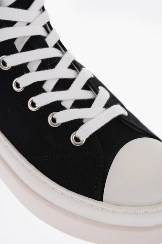 Canvas AUSTIN High-top Sneakers with Contrasting Sole