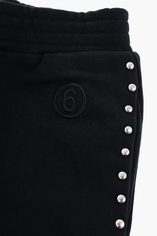 MM6 Baumwoll-Joggers mit seitlichen Nieten