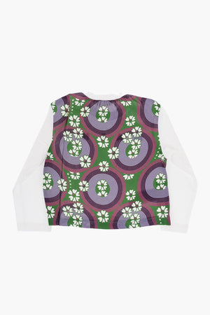 Langärmeliges T-Shirt aus Doppelstoff mit Rundhalsausschnitt