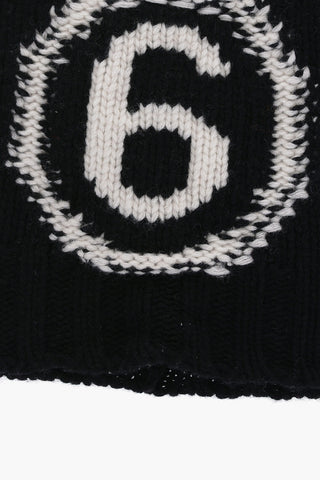 MM6 Wool Blend Beanie with Contrasting Logo
