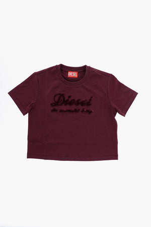 RED TAG T-Shirt Girocollo in Tinta Unita con Logo in Rilievo