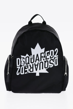 Nylon-Rucksack mit kontrastierendem Logo