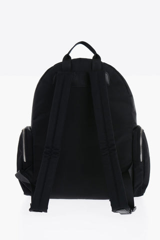 Nylon Backpack with Contrast Logo