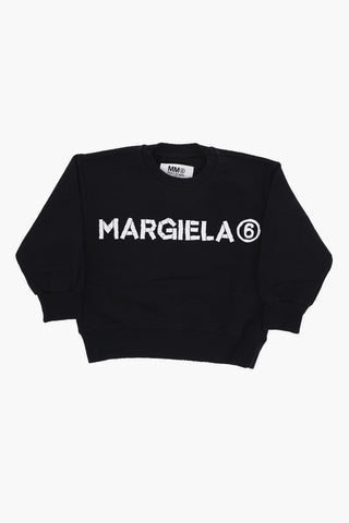 MM6 Cotton Crew-neck Sweashirt with Contrast Print