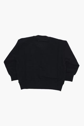 MM6 Cotton Crew-neck Sweashirt with Contrast Print