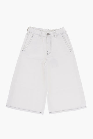 MM6 Solid Flared Jeans with Visible Seams